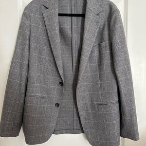 Bonobos Gray Sport Coat with Windowpane Pattern